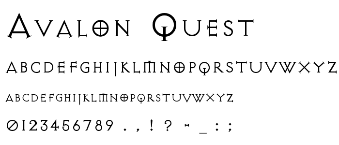 Avalon Quest font
